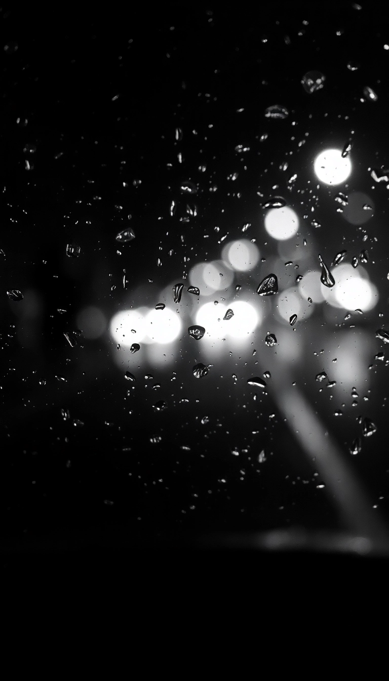 Free Night Car Rain iPhone Sleek Wallpaper